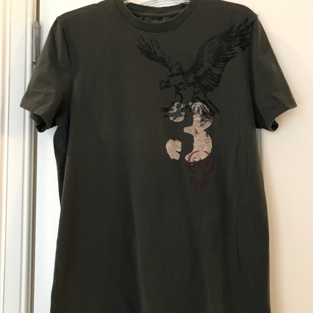 AEO dark green tee American Eagle Medium. Like New!